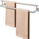 Alise Double Bath Towel Bars,24 Inch Towel Racks for Bathroom Wall Mounted,SUS304 Stainless Steel Towel Holder,Space-Saving Towel Hanger,Modern Decor Towel Rod,Brushed Nickel Towel Rail,GYT6902-LS