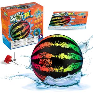 Watermelon Ball JR - Pool Toy for Underwater Games - Durable Ball for Pool Football, Basketball & Rugby - Perfect for Water Parties - Fun for Adults & Kids Alike - Fillable Pool Ball - Ages 6+