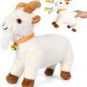 Screaming Goat Toy, 11 inches Stuffed Animals, Plush Toy with Bell, Makes Hilarious Screaming Goat Sounds, Fun Gift for Friends, Coworkers and Kids