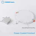 1Pack 11 Inch Ultra Thin LED Recessed Ceiling Light with Junction Box, 6000K Daylight, 24W 110V Eqv,Recessed Lighting, Slim No Dimmable Can-Killer Downlight,Canless Lights 2150LM High CRI80+
