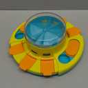 Piggy Poo and Crew Treat Popper Slow Feeder Interactive Food Dispenser Puzzle Game for Dogs Puppies Rabbits Pigs Small Animals (Blue and Yellow)