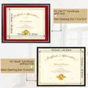 16x20 Diploma Frame for 14x17 Certificate/Document/Picture with Double Mat(Black and Red),Wood Degree Frame, Black with Gold Side,UV Protection Acrylic,Wall hanging