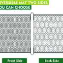 Fifame Outdoor Camping Rugs, 9x12 Outdoor Rug Patios Clearance Plastic Straw Rug Weatherproof Reversible Mats, Large Floor Mat for Outdoors, RV, Patio, Backyard, Deck, Picnic, Beach, Trailer, Camping