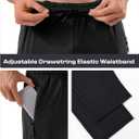 MSGD 5 Pack Men's Sweatpants with Zipper Pockets Stretch Lightweight Athletic Track Activewear Pants for Men Joggers (L)