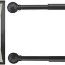 Sidelight Curtain Rod for French Doors - 3/8" Diameter, 10-16 Inch Adjustable, Includes Adhesive & Screw Brackets for Small Window Curtains, Set of 2, Black