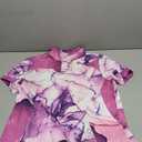 TFSDOD Womens Golf Polo Shirts Collared Short Sleeve T Shirt Lightweight Moisture Wicking Polo Casual 3 Buttons Outfits, Size L