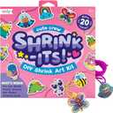 Ooly Shrink-Its 28 PC DIY Shrinking Art Kit That Creates Charms and Tags, Includes 20 Plastic Pre Cut Charms and More, No Mess Art for Kids, DIY Summer Crafts, Ideal Party Favor - Cute Crew