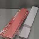 Wireless Keyboard and Mouse Combo, Typewriter Keyboard with Magnetic Wrist Rest, Full-Size Retro Round Keycaps, Smart-Sleep, 2.4GHz Stable Connection for Mac/Windows/PC, Trueque(Blush Pink)