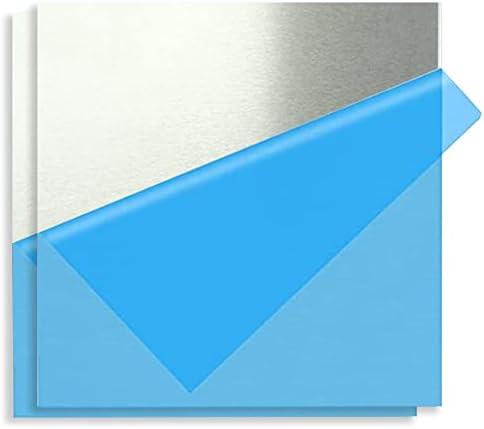 Feelers 2 PCS 6061 Aluminum Plate 1/8" Thickness x 10" x 10" Flat Sheet Metal, Aluminum Flat Bar Covered with Protective Film for Hand Craft, DIY, Processing