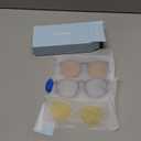 IBOANN Chic & Comfy Blue Light Glasses for Women - 3-Pack Round Frames, Screen-Ready Style with UV Protection Coating (E11 Light Black & Leopard & Transparent)