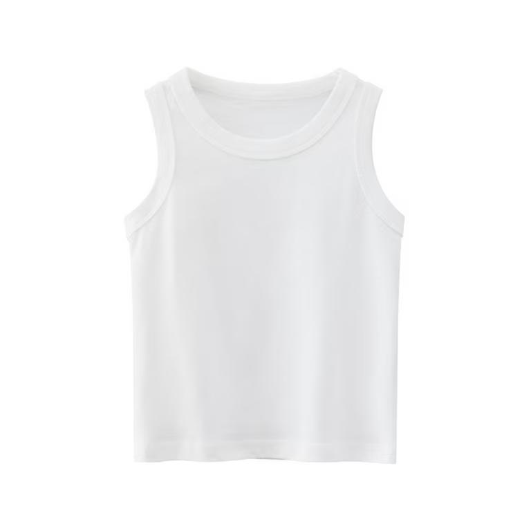 Soft Undershirt Tank Top, Cotton Undershirt Sleeveless, Shirts for Kids, Girls Or Boys, Size 130