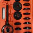 Orion Motor Tech Wheel Bearing Press Kit for Front Wheel Drive Bearing Removal & Installation, 24pc Wheel Bearing Puller Tool Set with Sliding Screws Universal Bushings Sleeves Storage Case (RED,BLACK)