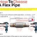 Exhaust Flex Pipe Universal Type 100% Stainless Steel For Heavy Duty and Cars(1 PC, 2.5X8X12)