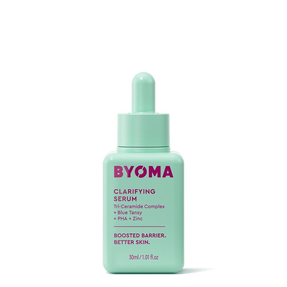 BYOMA Clarifying Serum - Barrier Repair Serum - Clarifying Facial Serum for Acne Prone Skin - Calming Face Serum with Ceramides, Blue Tansy, PHA & Zinc - Balanced & Healthy Skin - 1.01 fl. oz