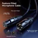 Cable Matters 2-Pack Premium Long XLR to XLR Cables - 35ft, Male to Female Microphone Cable, Oxygen-Free Copper (OFC) Mic Cord, Black