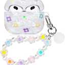 2 x Flower Case for Airpods 3 Lovely Floral Aesthetic Cover Compatible with Air Pods 3rd Generation (2021) Shell for Girls