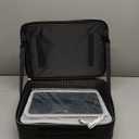 Large Makeup Bag with LED Mirror, Travel Cosmetic Train Case for Makeup Artists, Makeup Organizer Case with Divider Rechargeable Vanity Mirror with 3 Color Lights for Barber, MUA, Nail Tech, Black