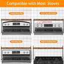 Spice Rack Shelf for Kitchen Stove, Over the Stove Shelf with 4 Level Adjustable Height, Over Stove Spice Rack with 4 Hooks, Rustic Brown + Black