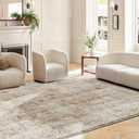 LIMON HOME Beige Rug 8x10 for Bedroom,Light Beige Area Rug,Floral Washable Rugs for Dining Room, Bedroom,Vintage Upgraded Anti-Slip Backing Thick Area Rug 8X 10