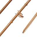 GOUNENGNAIL- 4' Grounding Rod - 3/8" Copper Bonded Ground Rod Wire Clamp | Great for Electric Fences, Antennas, Satellite Dishes, and other Grounding Needs (2, 3/8''x4')