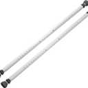 2 Pcs Sliding Glass Door Security Bar,Adjustable Security Bar (Updated Model(16.5-51 inch)), White, Sec-2