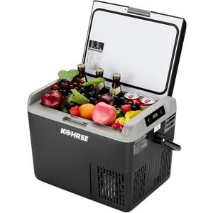 Kohree 12 Volt Car Refrigerator, 19QT(18L) Car Fridge with Large Handle, -4℉~68℉ 12V Electric Cooler 12/24V DC 12/24V DC, 110-240V AC Compressor Portable Freezer for Camping Road Trips Travel