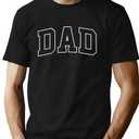 ELDPS Dad Shirt Men: Funny Dad Letter Print Tee Shirt Daddy Gifts for Fathers Day Shirts Dads Life Tops (Black, M)