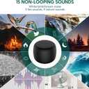 Babelio White Noise Sound Machine for Adults Kids Baby, Mini, 15 Non-looping Sounds, Timer, Memory Function, Easy to Pocket and Travel Black