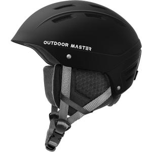 OutdoorMaster Kelvin II Ski Helmet - Snow Sport Helmet Snowboard Helmet for Men Women & Youth (Small, Matte Black)