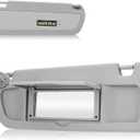 Left Driver Side Sun Visor for Honda Civic 2006 2007 2008 2009 2010 2011 EX LX Sedan SI Coupe, Replace for 83280-SNA-A01ZA Gray, Without Light