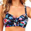 Tempt Me Women Bikini Tops Push Up Swim Top Front Tie Knot Bathing Suit Top Only, Small