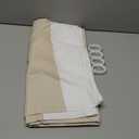 LANE LINEN Luxury Shower Curtain Set for Bathroom - Standard Sized Pack of 2 - Premium Waffle Stripe Fabric - Water Repellent, Quick Dry & Machine Washable - Reinforced Header with Grommets - Beige