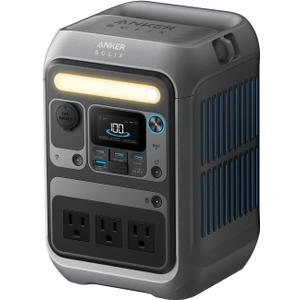 Anker Portable Power Station SOLIX C300, 288Wh LiFePO4 Battery, 300W (600W Surge) Solar Generator, 140W Two-Way Fast Charging, for Outdoor Camping, Traveling, and Emergencies (Solar Panel Optional)