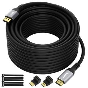 DisplayPort to HDMI Cable 50FT, 4K@60Hz HDR, High Speed Active Display Port to HDMI Cable UHD Converter, Uni-Directional Cord, Support 4K@60Hz 2K@120Hz 1080P for HDTV, Monitor, Projector