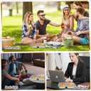 CIEOVO 3 Pieces Stainless Steel Snack Containers with Lids, Balanced Bites Divided Plates 4 Compartments Divided Food Storage Container Portion Control Metal Lunch Tray for School Home Travel