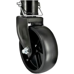 Rockane Black 6'' Black Trailer Jack Swivel Caster Wheel Replacement, Heavy Duty 1200lbs Capacity with Pin for Soft Ground Roll, Fits Any Boat Hitch Camper RV- Black