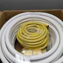 TAUROX 50FT Mini Split Line Set 1/4" & 1/2" O.D Copper Pipes Tubing and 3/8" White Thickened PE Insulation Coil, for Mini Split Air Conditioning or Heating Pump Equipment and HVAC with Flared Nuts.