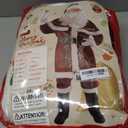 Boveco Christmas Santa Claus Costume for Men Adult 12pcs Santa Suit Deluxe Professional Velvet Outfit for Xmas Holiday Party Cosplay 2XL