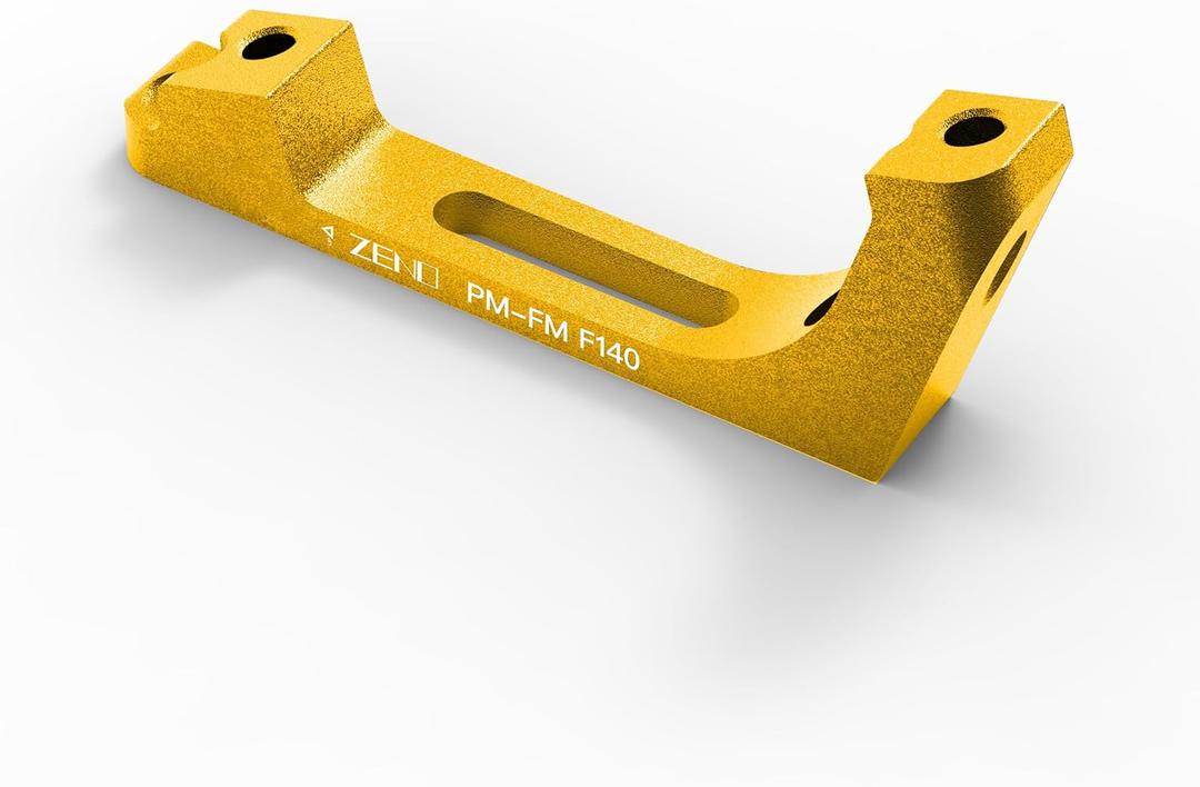 2 x Zeno Rotor Adaptor  Postmount Caliper to Flatmount Fork with 140mm Rotor (GOLD)