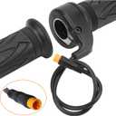 20X Full Twist Throttle for Ebike, WuXing 12V-72V Throttle Grip for Ridstar Q20, with 3 PIN Male Waterproof Connector, E-Scooter Motorcycle Speed Accelerator for 22.2mm Handlebar
