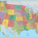 RM Dry US Map Wall