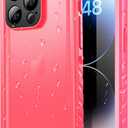 SPORTLINK Design for iPhone 14 Pro Waterproof Case - Shockproof Dustproof Phone Case with Screen Protector, Full Body Protective Case for iPhone 14 Pro, 6.1'' Pink