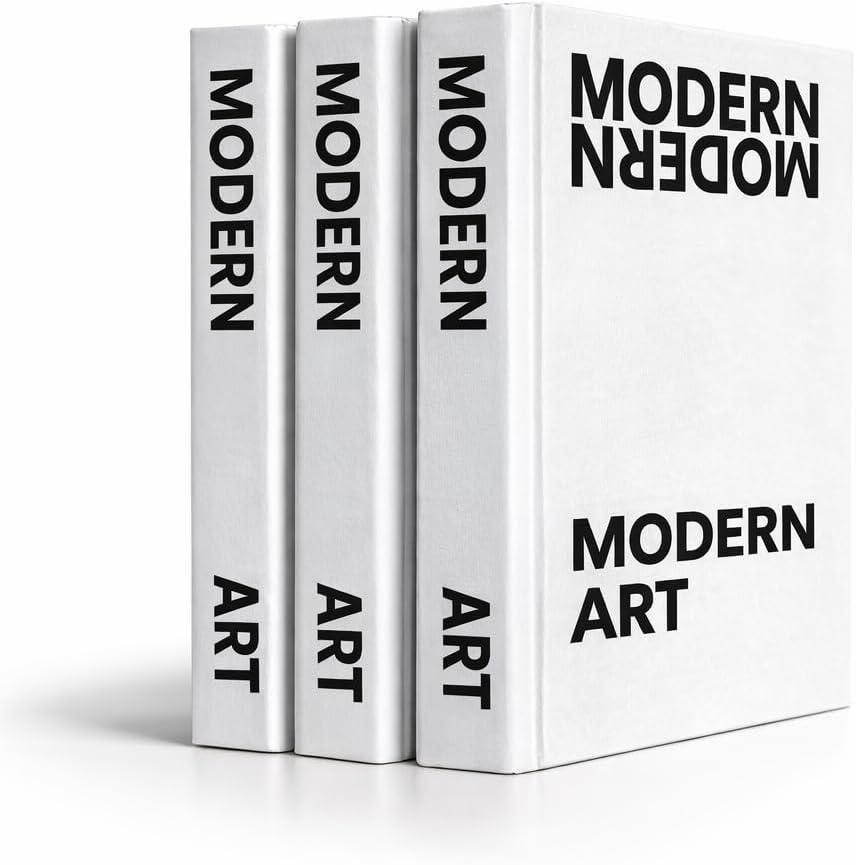 Decorative Books for Coffee Table  Set of 3 Modern Faux Books for Home Decor, Bookshelf & Living Room Styling