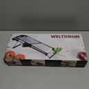 Mandoline Food Slicer, Adjustable Mandoline Slicer for Kitchen, Stainless Steel Mandolin Vegetable Chopper for Potato/Tomato/Onion, Vegetable Slicer Julienne Cutter with Cut-Resistant Gloves (Silver)