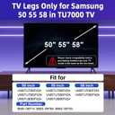 Tv Legs Replacement for Samsung,TV Stand Legs for UN50TU7000 UN55TU7000 UN58TU7000 Models - Screwless Easy Install