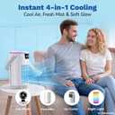 Portable Air Conditioners, Mini Evaporative Air Cooler 1200ML with Ice Cooling Mist, Fans That Blow Cold Air Like AC, Personal Swamp Cooler Quiet for Bedroom, Home Office Desk and Dorm