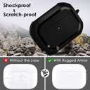 HUSH Protective Airpods Pro Cover Case - Durable Armor Case Compatible with AirPods Pro 1st/2nd Generation (Black)