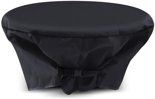 Yoojahow Spillway Bowl Cover Outdoor Fountain Garden Statue Protective Cover 33 Inch Dia Waterproof Windproof Oxford Cloth with Heavy Duty Buckles