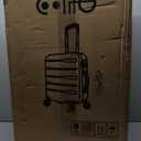 Coolife Luggage Expandable(only 28") Suitcase PC+ABS Spinner Built-In TSA lock Carry on (Caribbean Blue., L(28").)
