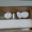 LUXULISH 24Oz Ribbed Glass Tumblers with Lids and Straws, Glass Tumbler with Handle, Vintage Glass Cups Thick Drinking Glasses Set of 4, Ideal for Iced Coffee, Smoothies, Cocktails, Tea and Juices